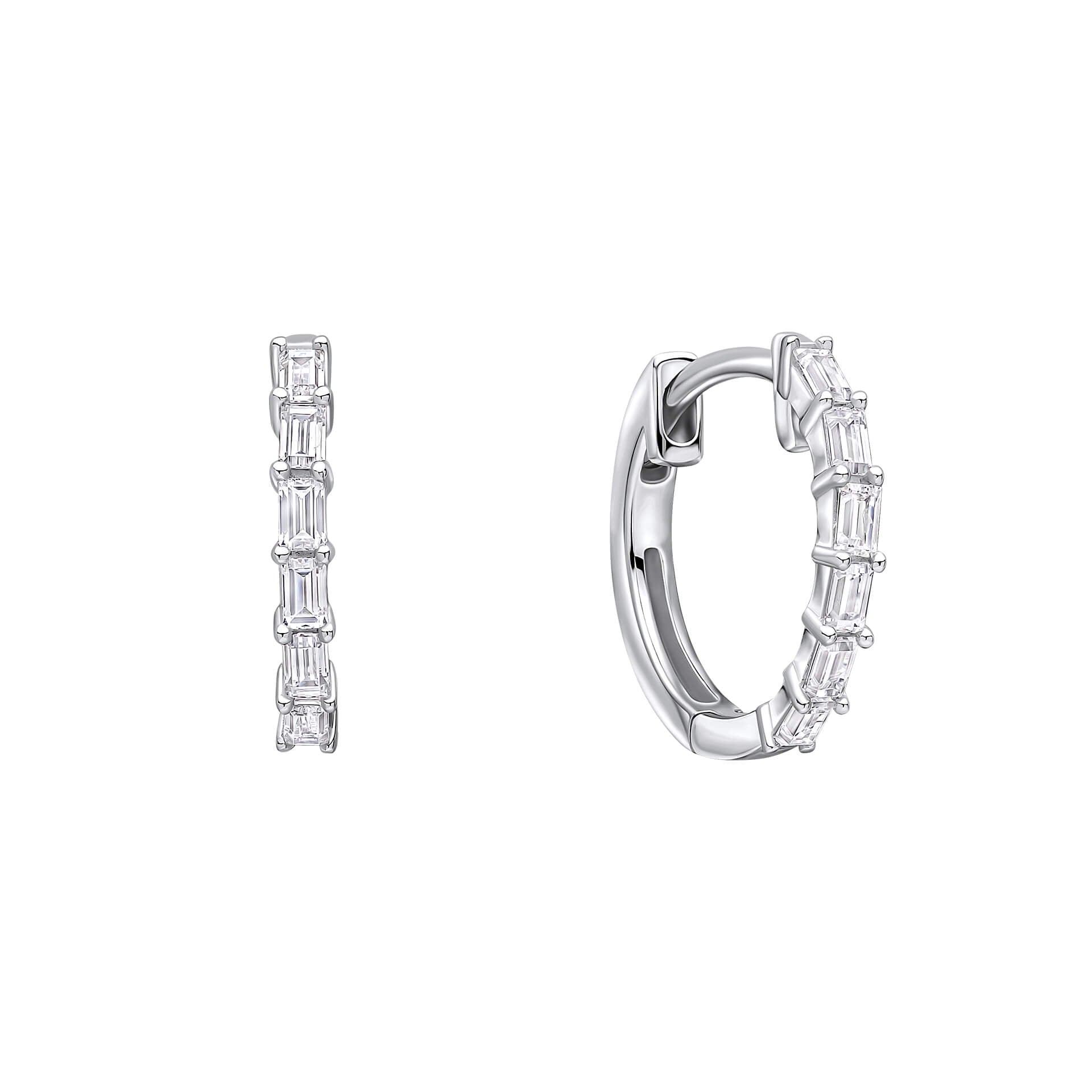 Diamonfire Baguette-Zirkonia-Creolen