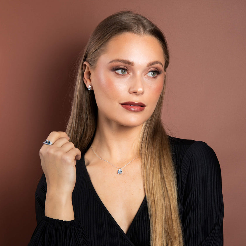 Diamonfire Dreifach-Ring mit Prinzessschliff