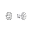 Diamonfire Oval Halo Stud Earrings