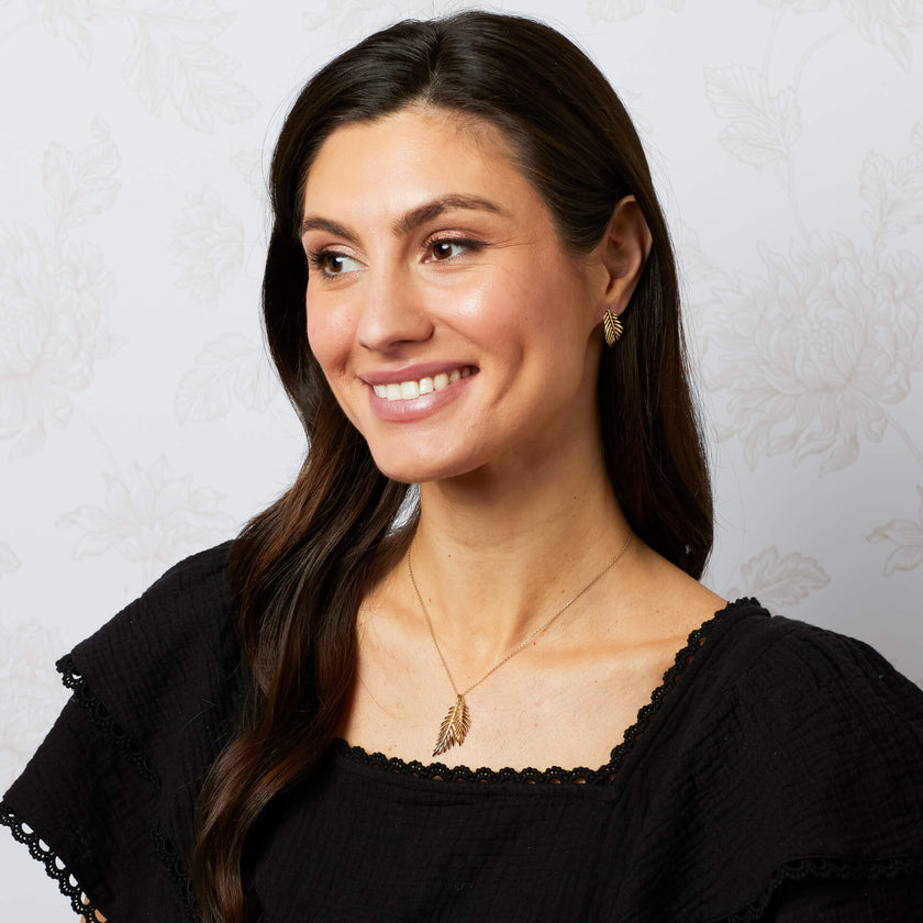 Laura Ashley Silver Marlbrook Leaf Necklace