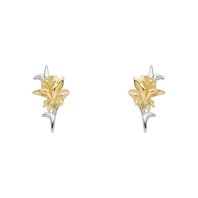 Laura Ashley Silver Heritage Narzissen-Ohrstecker