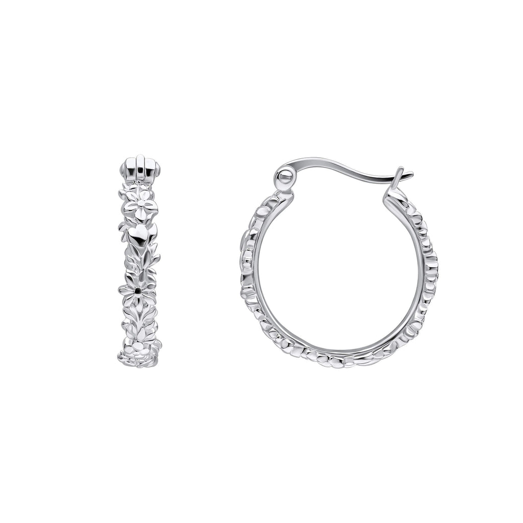 Laura Ashley Silver Naunton Folly Hoop Earrings