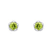 Laura Ashley Silver Petal Set Semi-Precious Stud Earrings