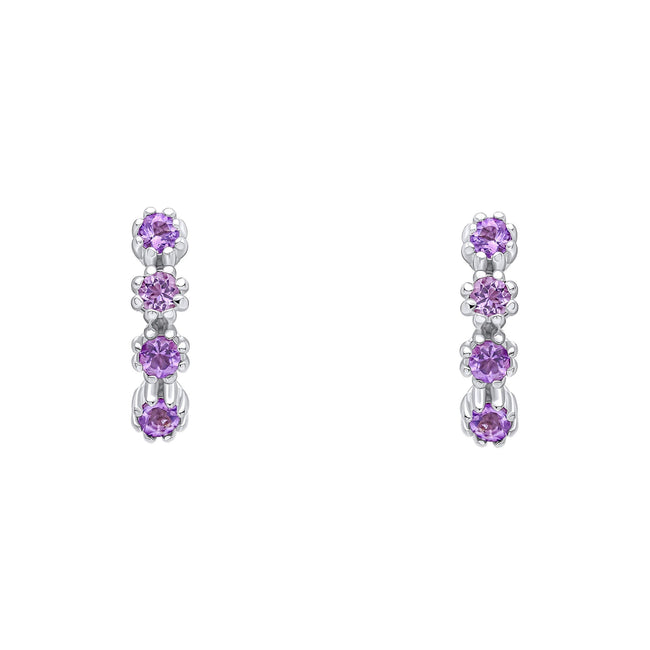 Laura Ashley Silver Alford Meadow Light Amethyst Earrings