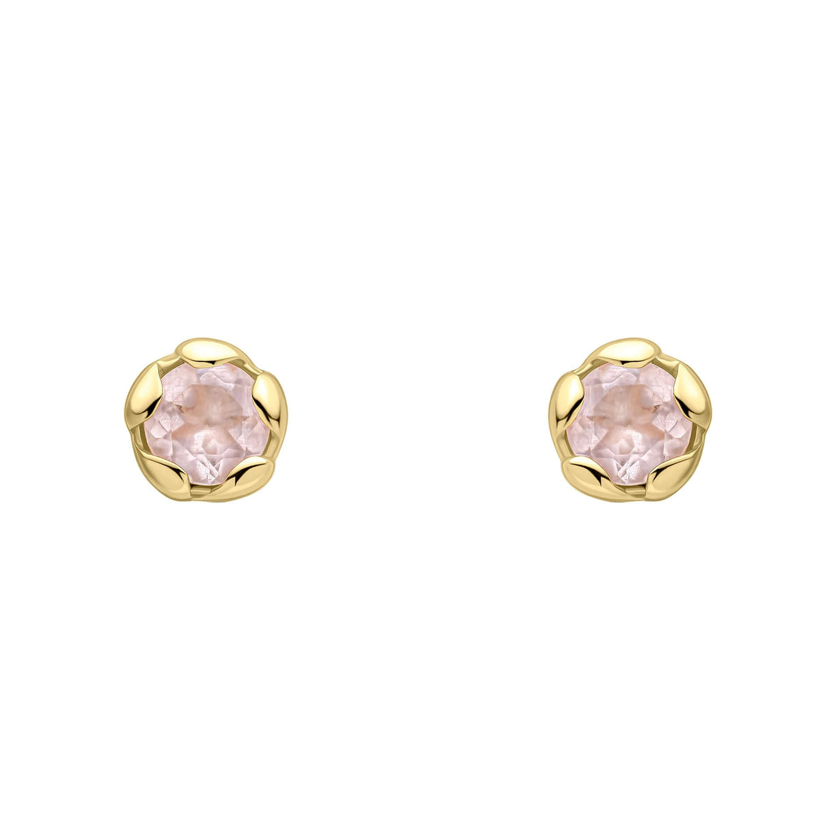 Laura Ashley Silver Petal Set Semi-Precious Stud Earrings