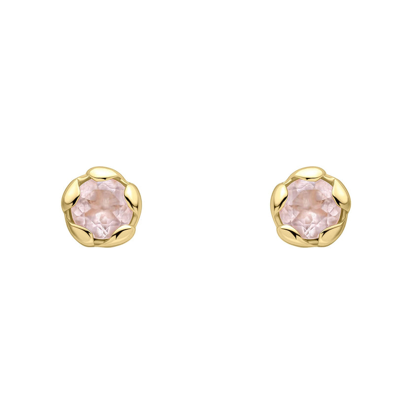 Laura Ashley Silver Petal Set Semi-Precious Stud Earrings