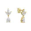 Diamonfire Vine Leaf Earrings with Teardrop Drop