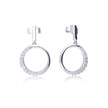 Diamonfire Half Pave Open Circle Earrings