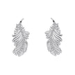 Laura Ashley Silver Plume Feather Stud Earrings