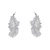 Laura Ashley Silver Plume Feather Stud Earrings