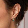 Laura Ashley Silver Thornage Flowers Hoop Earrings