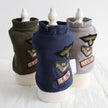 Military Badge Velvet Vest Pet Clothes