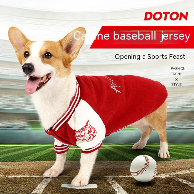 Mittelgroße Hundekleidung Baseball-Pullover