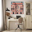 Coral & Blue Islamic Architecture Canvas