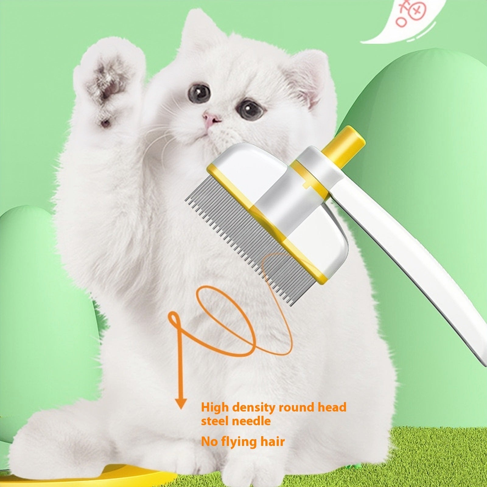 Cat Comb Tie Removal Floating Hair Magic Long Hair Pet Self-Cleaning Row Dog Cat Comb Grooming Supplies Flea Removal Brush Pets Products