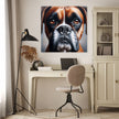Gentle Gaze Boxer Dog Portrait Canvas