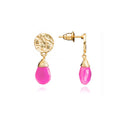 Classic Athena Kate Drop Earrings: Fuchsia Onyx