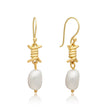 Jette Barbed Wire and Pearl Drop Earrings