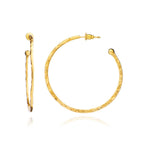 Lydia Large Textured Gold Hoops