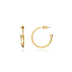 Lydia Textured Gold Hoops