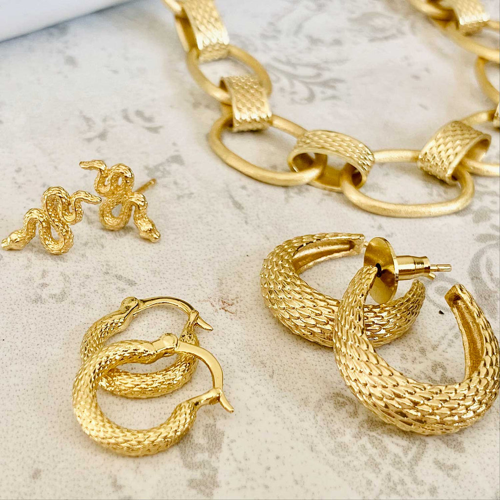 Medusa Mini Snake Stud Earrings