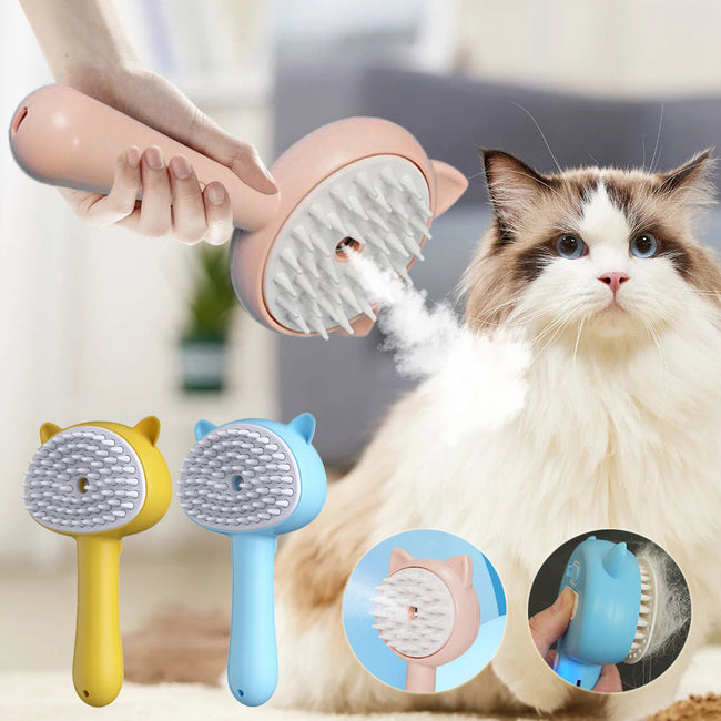 Haar-Reinigungsbürste mit Sprühnebel, multifunktionale Katzenpflegebürste, wiederaufladbare, selbstreinigende Slicker-Bürste für Haustiere (Hunde & Katzen), Heimtierprodukte