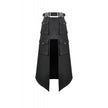 Dark in Love Punk Layered Pocket Cutout Belted Long Skirt