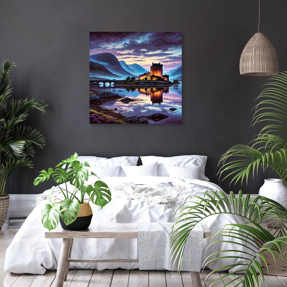 Twilight Highlands Castle Canvas