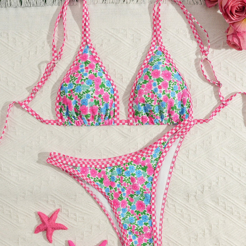 Traje de baño de bikini sexy estampado para mujer Bili