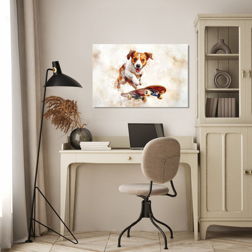 Dog on Wheels Canvas