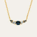 Elegant Topaz Cluster Gold Necklace - Zaria