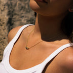 Elegant Topaz Cluster Gold Necklace - Zaria