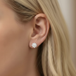 Ohrstecker aus Sterlingsilber mit Perle und Zirkonia