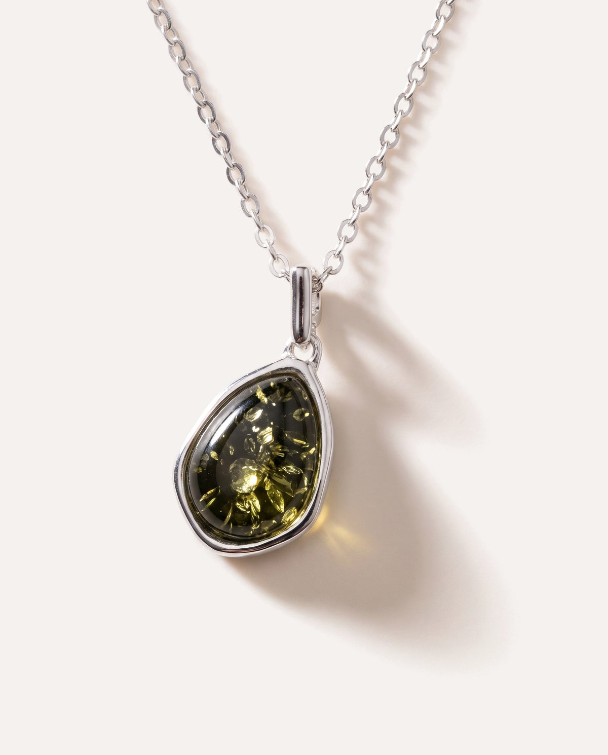 Green Amber ELEMENT Pendant Necklace