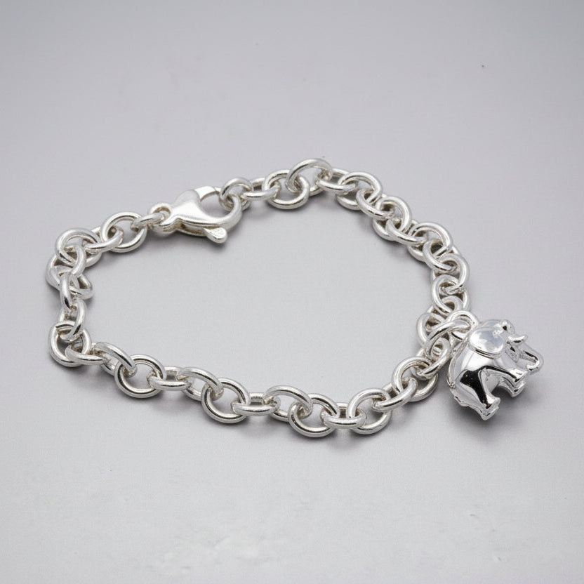 Elephant Silver Charm