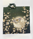 Green floral Silk Pocket Square and Bow tie in 'Forest' moth print