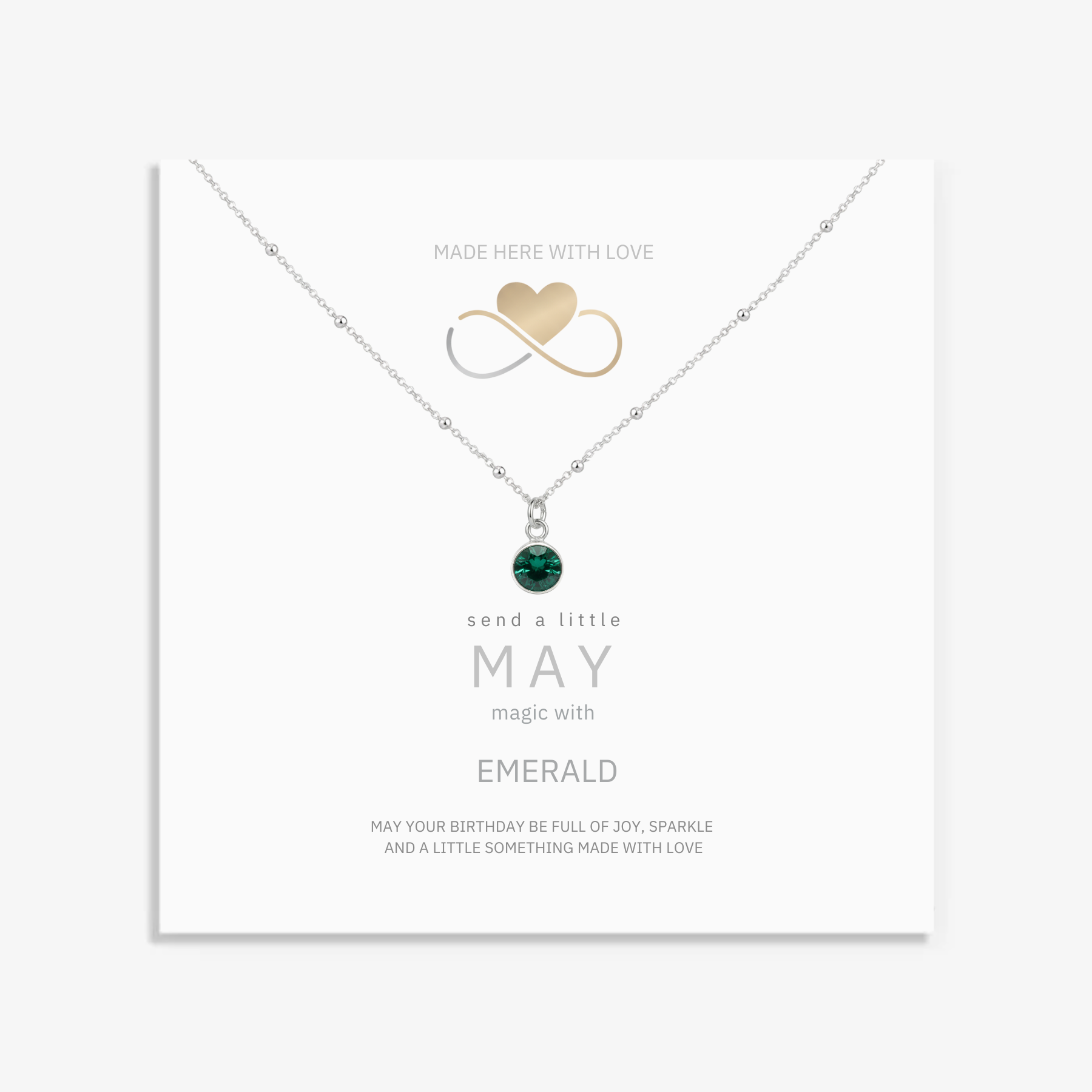 Emerald May Birthstone Necklace