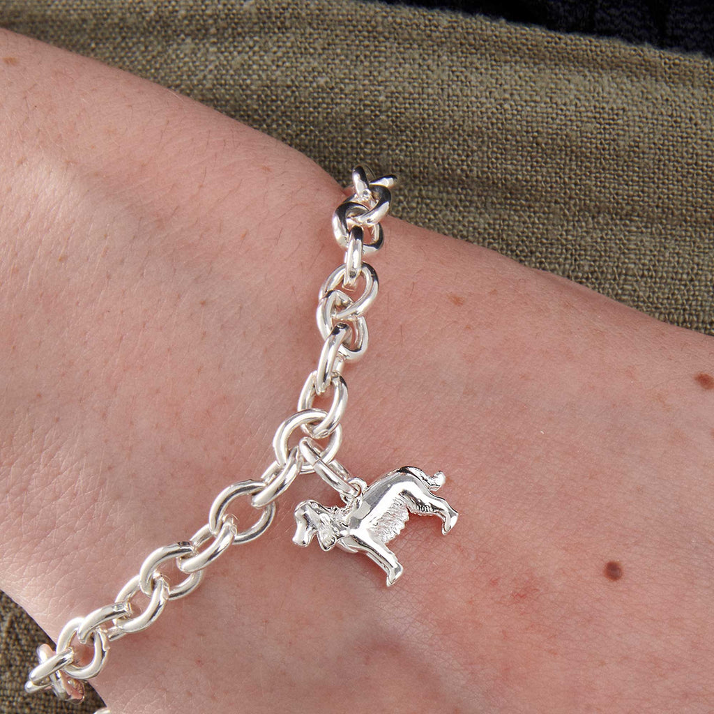 English Cocker Spaniel Silver Dog Charm