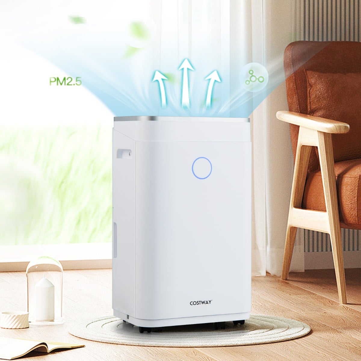 20L Per Day Dehumidifier with 6.5L Water Tank and 24H Timer for Home Basement-20L