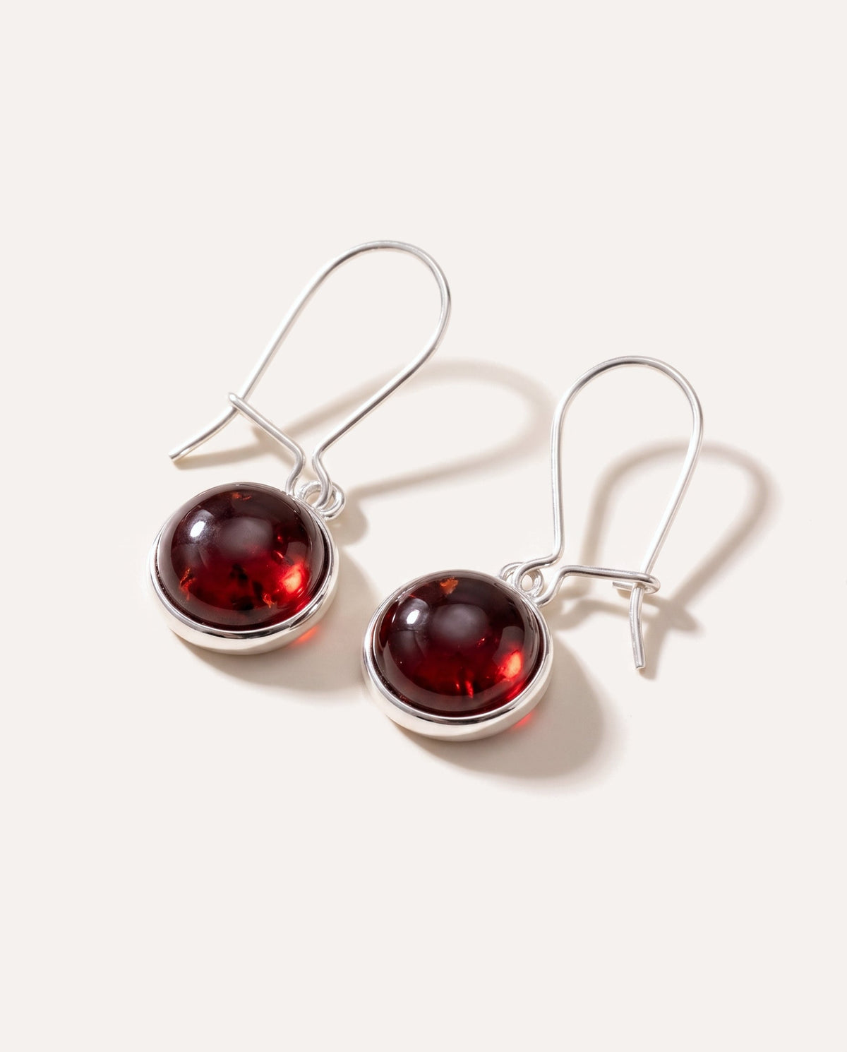 ESSENTIALS Cherry Red Amber Drop Earrings