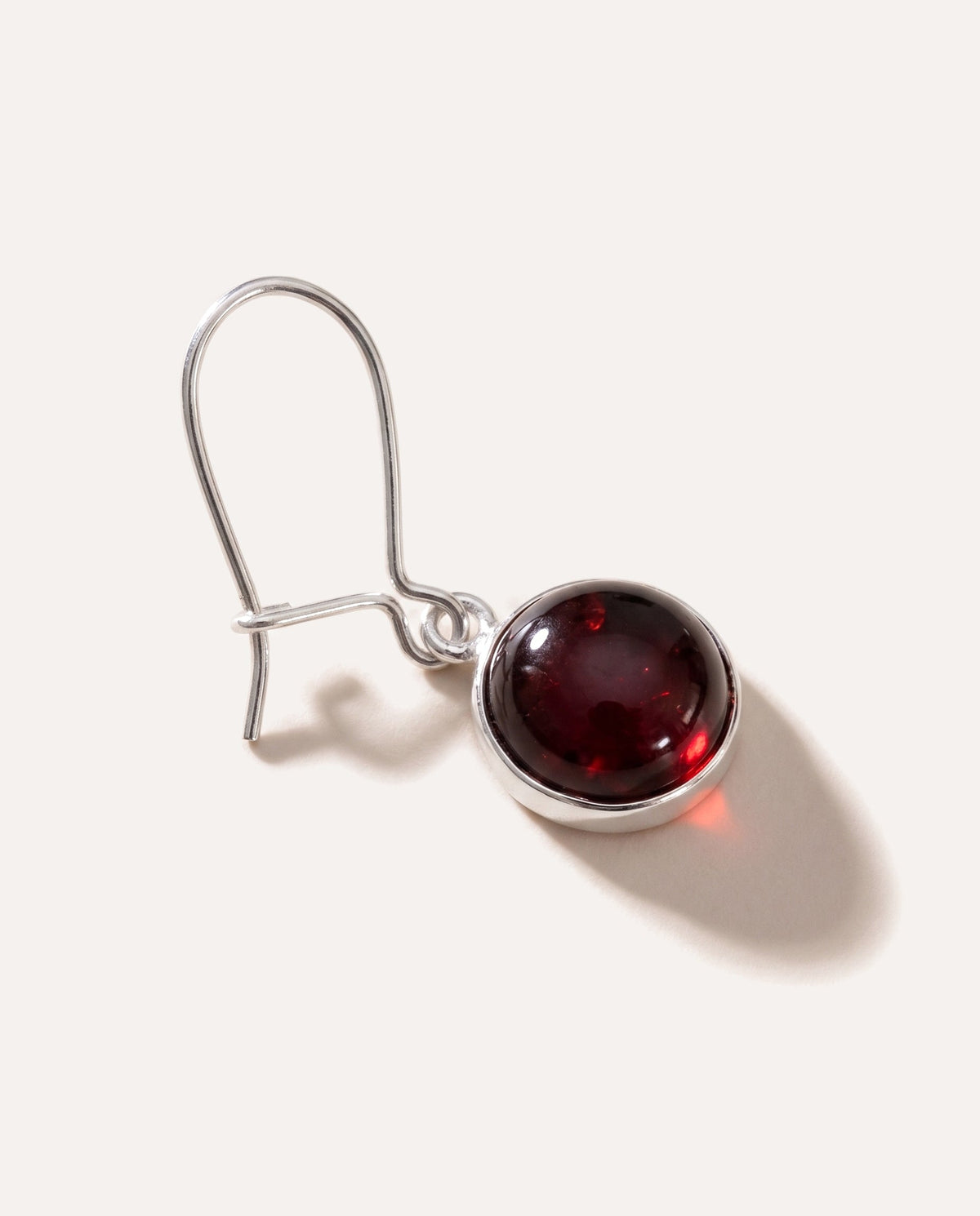 ESSENTIALS Cherry Red Amber Drop Earrings