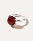 ESSENTIALS Cherry Red Amber Solitaire Ring