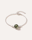 ESSENTIALS Green Amber Link Chain Bracelet