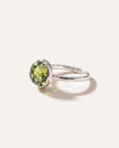 ESSENTIALS Green Amber Solitaire Ring