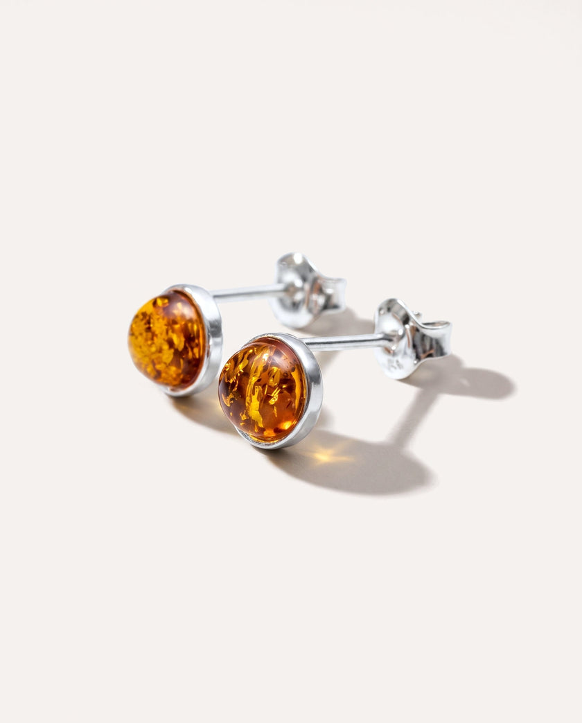 ESSENTIALS Mini Amber Stud Earrings