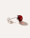 ESSENTIALS Mini Cherry Red Amber Stud Earrings