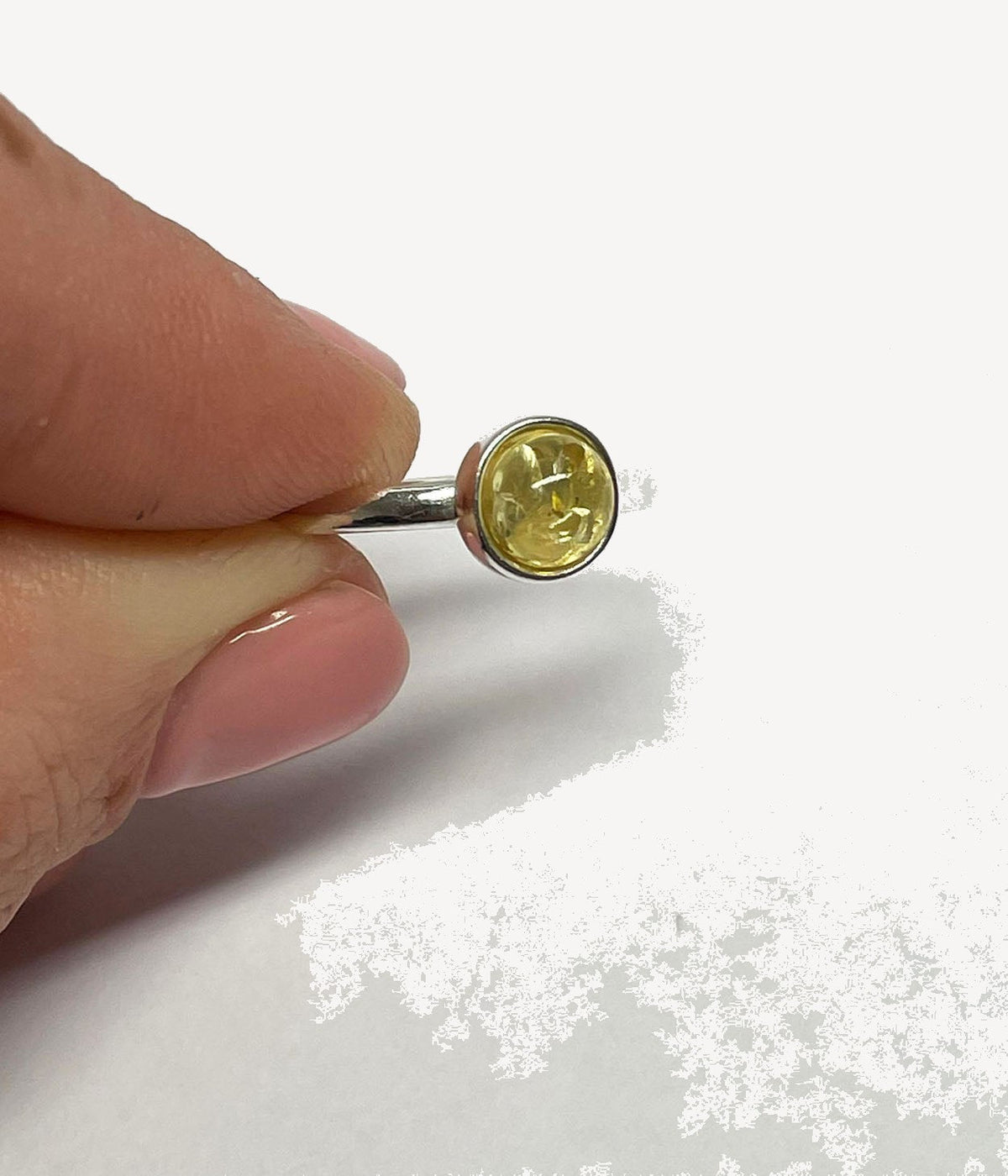 Anillo apilable ESSENTIALS Mini cítrico ámbar - Edición limitada