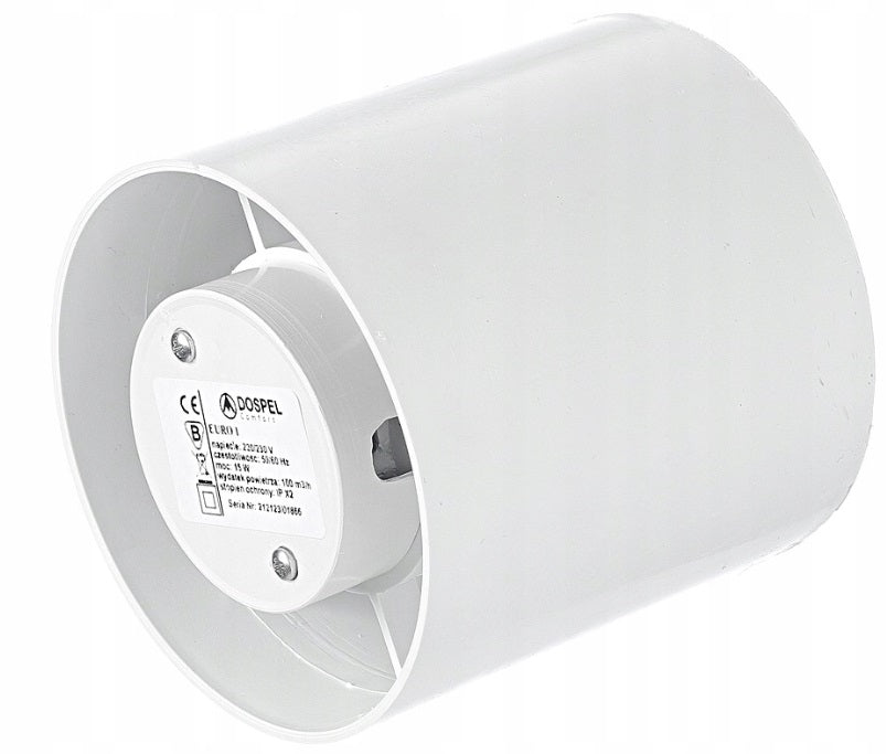 Euro 1 In Line Bathroom Fan 100mm