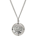 Europe Map Globe Personalised St Christopher - Silver Chain