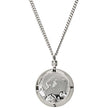 Europe Map Globe Personalised St Christopher - Silver Chain